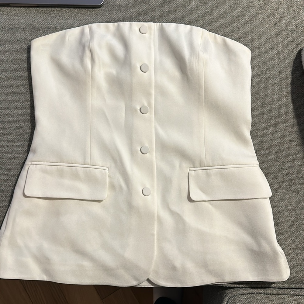 Babaton Insider Tube Top - White Size 10 - Picture 3 of 8